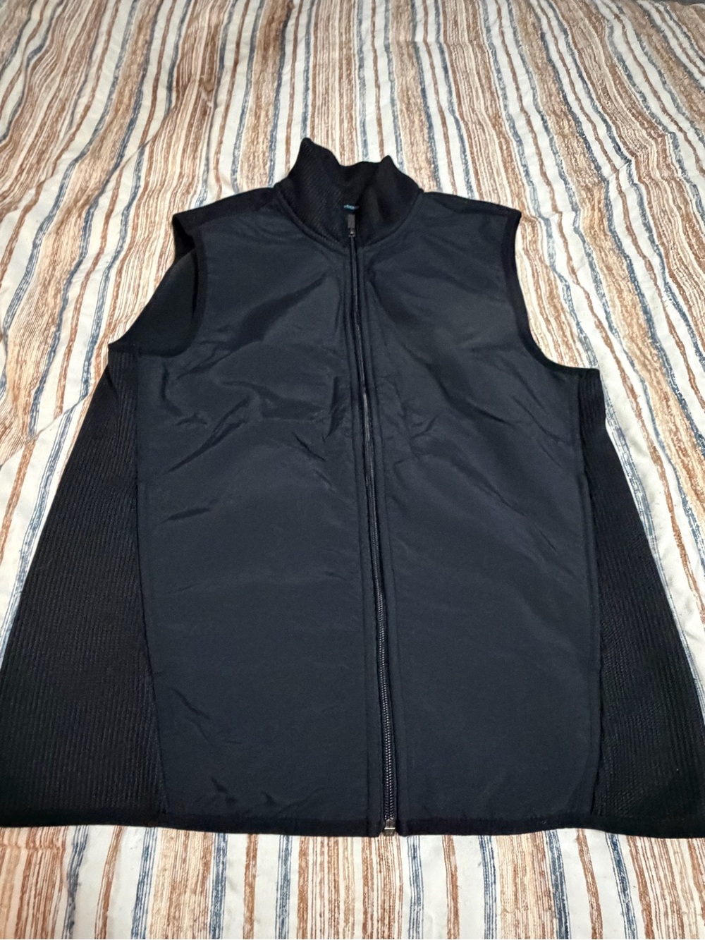 Perry Ellis Men’s Black Full Zip Performance Vest Size Medium